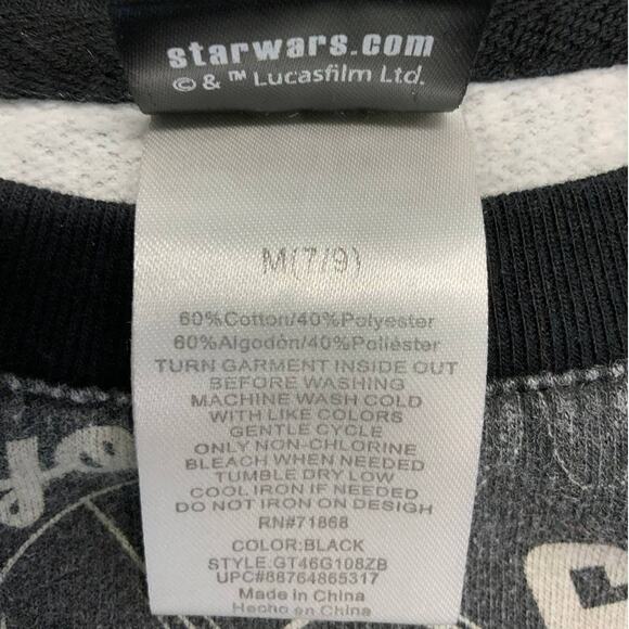 Star Wars | Women's Medium | Darth Vader 'Let The Force Be With You' Crew Neck - Picture 7 of 8